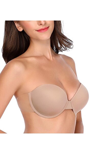 Sthxyfaith Adhesive Bra Strapless Sticky Push Up Reusable Invisible Lift Padd...