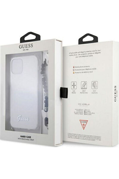 Guess Πίσω Θήκη Σιλικόνης με Λουράκι Διαφανής (iPhone 12 Pro Max) Κωδικός: GU...