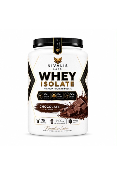 NIVALIS LABS Whey Isolate Premium Protein Isolate Çikolata Aromalı 2100g 70 S...