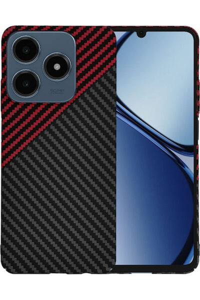 Techsuit Carbonite Fibershell Πίσω Κάλυμμα Σιλικόνης Κόκκινο (Realme C63)