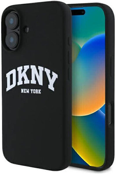 Dkny Λογότυπο Πίσω Κάλυμμα Σιλικόνης / Πλαστικού Μαύρο (iPhone 16) Κωδικός: D...