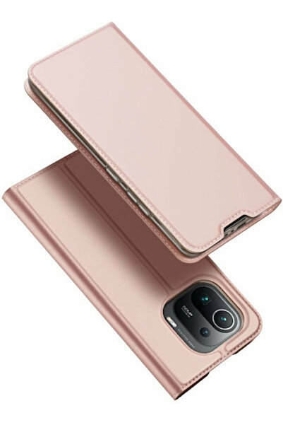 Dux Ducis Skin Pro Book Συνθετικό Δέρμα Ροζ Χρυσό (Xiaomi Mi 11 Pro)