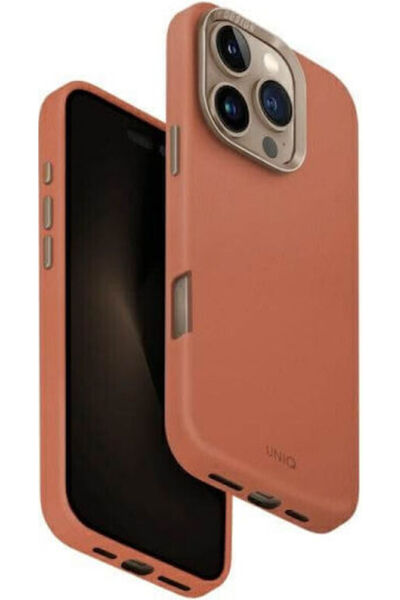 uniq Back Cover Leather / Synthetic Leather Orange (iPhone 16 Pro)