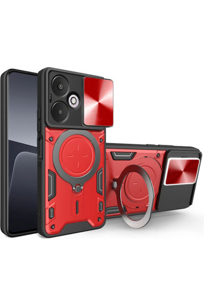 Techsuit Πίσω Κάλυμμα Σιλικόνης Κόκκινο (Xiaomi Redmi 13C, Poco M6)