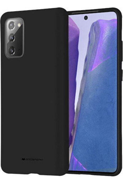 Mercury Husă spate din silicon, neagră, cu atingere moale (Galaxy Note 20)