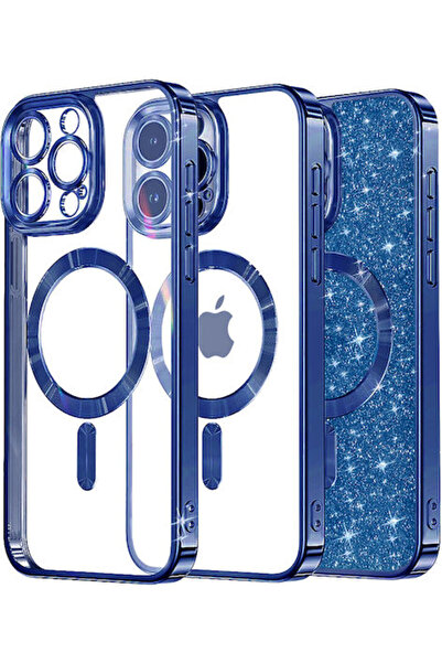 Techsuit Glitter Back Cover Silicone Blue (iPhone 16 Pro)