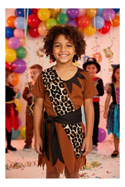 joyland Tarzan Boys Costume Set, Two Pieces with Leopard Print (Tunic with Wa...