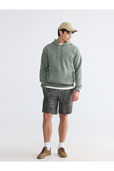 LC Waikiki Anthracite Regular Fit Patterned Men's Shorts