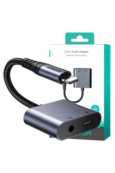 Joyroom Adaptor Audio 2 în 1 de la Lightning la 3.5mm pentru iPhone X 11 Xs