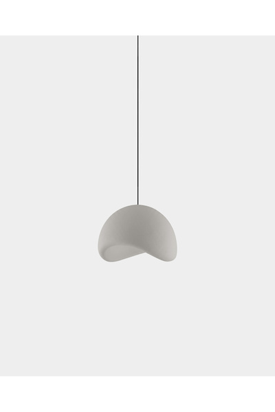 Lovel Oval Gri Beton Sarkıt Avize • ø40