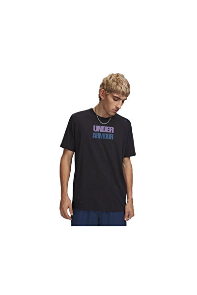 Under Armour Ανδρικό μπλουζάκι Ua M Block Logo Ss Casual 6009250-001 Μαύρο