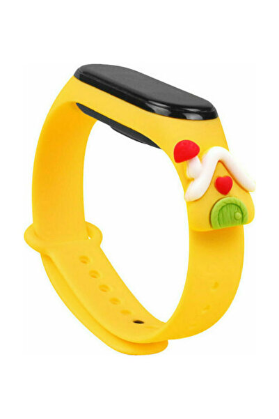 OEM Curea de Crăciun din silicon cu pin, galbenă Lodge (Mi Smart Band 5/Mi Sm...