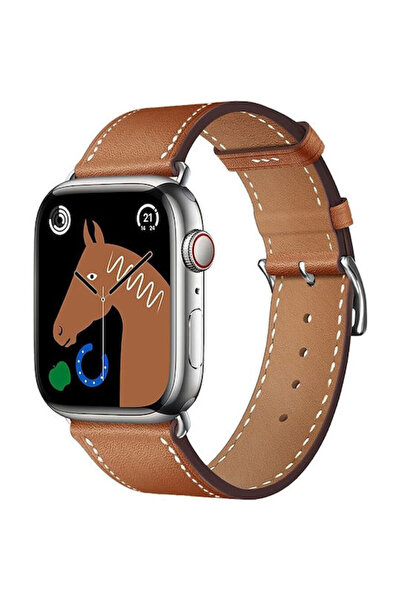 Forcell Λουράκι Δερμάτινο Καφέ (Apple Watch 42/44/45/49 χιλ., Forcell)