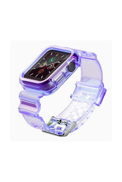 Hurtel Θήκη & Λουράκι Σιλικόνης Μωβ (Apple Watch 44/45/46mm/Ultra 49mm)