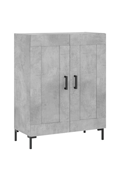 vidaxl Servantă, gri beton, 69,5x34x90 cm, lemn compozit