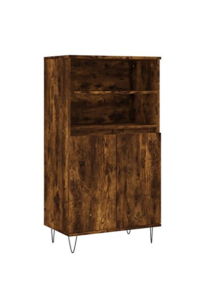 vidaxl Tall cabinet, smoky oak, 60x36x110 cm, engineered wood