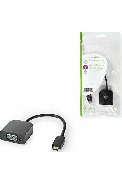 Nedis Μετατροπέας VGA θηλυκό σε USB-C αρσενικό 1 τεμάχιο CCGP64852BK02