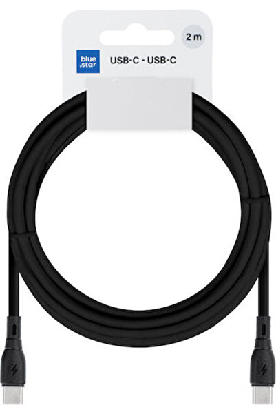 Blue Star Καλώδιο USB 2.0 USB-C αρσενικό - USB-C 60W Μαύρο 2μ