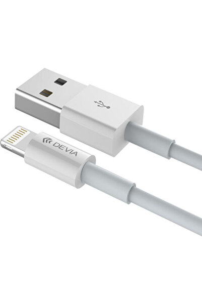 Devia Έξυπνο καλώδιο USB-A σε Lightning Λευκό 2μ (DVCB-311598)