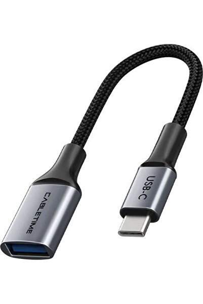 Cabletime Μετατροπέας USB-C Αρσενικό σε USB-C Θηλυκό Γκρι 1 Τεμάχιο CT-CMAF3....