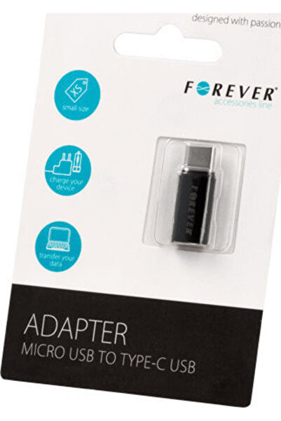 Forever Μετατροπέας Micro USB σε Type-C USB-C αρσενικό σε micro USB θηλυκό Μα...