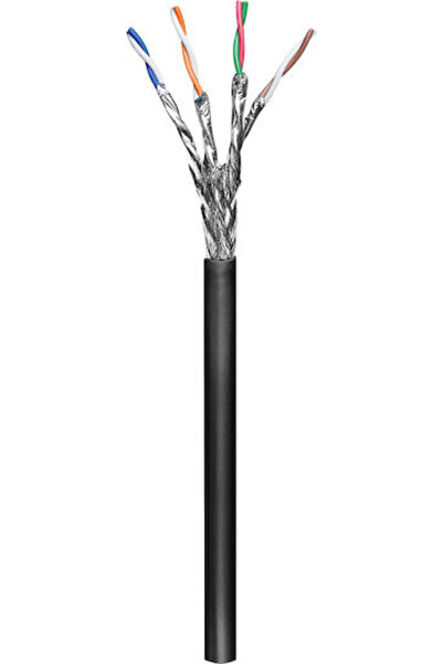 goobay Καλώδιο S/FTP Cat.6 Gigabit Εξωτερικού Χώρου χωρίς τερματισμό 100μ Μαύ...