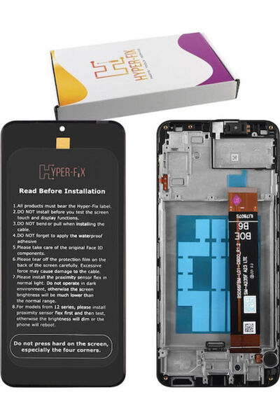Hyper Οθόνη με μηχανισμό αφής και πλαίσιο για Samsung A23 4G (Μαύρο)