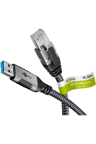 goobay Καλώδιο Ethernet U/UTP Cat.6 15μ Μαύρο Κωδικός: 70695
