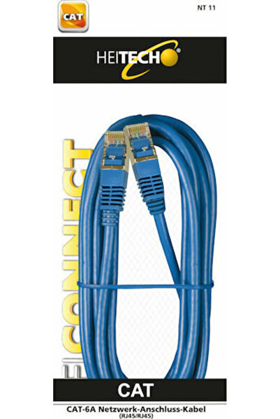 HEGİTECH Heitech U/UTP Cat.6a Καλώδιο Gigabit Ethernet 3μ Μπλε Κωδικός: 09004115