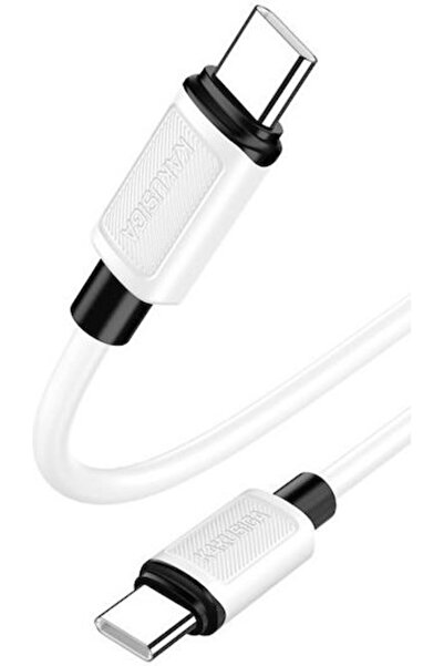 KAKUSİGA Καλώδιο USB 2.0 USB-C αρσενικό - USB-C 100W Λευκό 1μ (KSC-998-CC-WH)