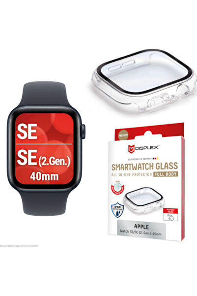 Displex Πλήρης Προστασία Οθόνης από Γυαλί για Apple Watch SE 2 40mm Διαφανές
