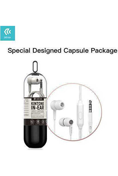 OEM Devia Kintone V2 Ενδοωτικά Handsfree με βύσμα 3.5mm Λευκό