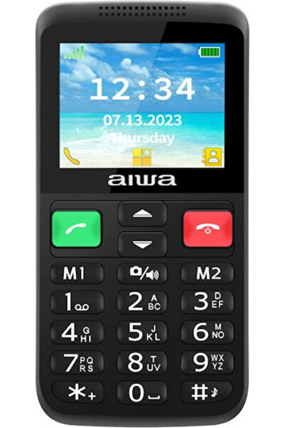 Aiwa FPH-S200 Κινητό τηλέφωνο διπλής SIM με μεγάλα κουμπιά, Μαύρο