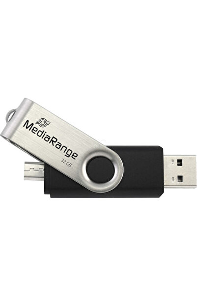 MediaRange 32GB USB 2.0 Στικάκι Μαύρο