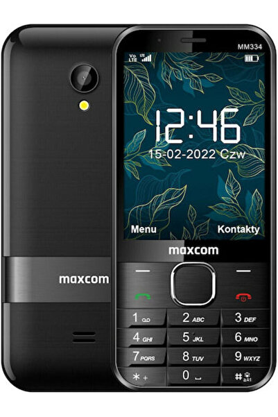 MAXCOM MM334 Κινητό τηλέφωνο μονής SIM με πλήκτρα, μαύρο