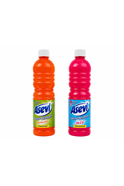 ASEVI Soluție Pardoseli Concentrată 1L – Portocală + Mio – Pachet 2 buc