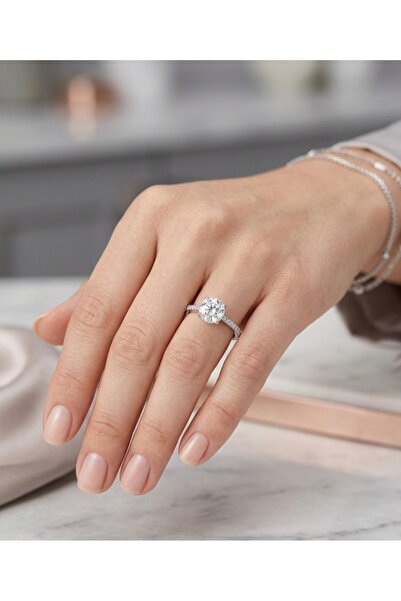 XUPING JEWELRY Tektaş Ayarlanabilir Çelik Silver Yüzük