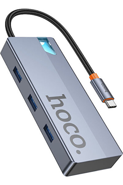 hoco. Hoco USB Hub 5 Θύρες USB 3.0 με σύνδεση USB-C Γκρι Κωδικός: HB50