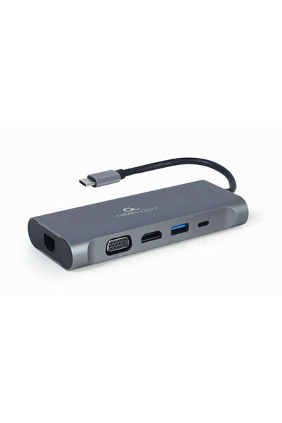 Gembird Σταθμός σύνδεσης USB-C με HDMI 4K PD Ethernet Γκρι (A-CM-COMBO7-01)