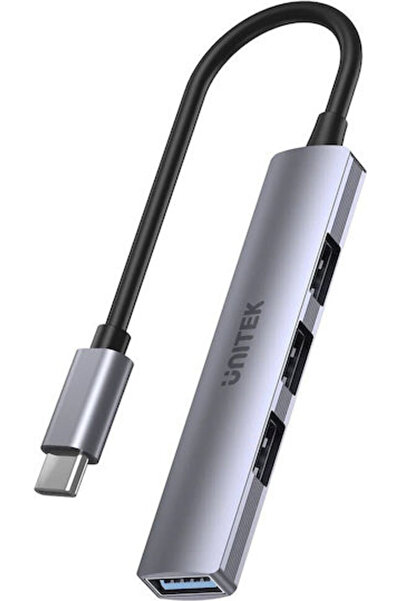 Unitek USB 2.0 Hub 3 θυρών με σύνδεση USB-C Κωδικός Γκρι: 347412
