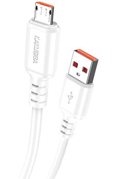 KAKUSİGA Καλώδιο USB 2.0 σε micro USB, τυπικό, 1μ, Λευκό (KSC-982-M-WH)
