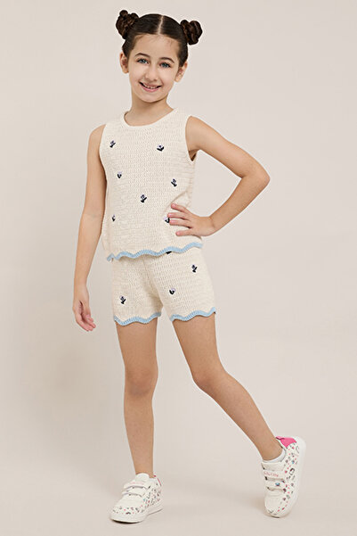 R&B Embroidered Top & Shorts Set