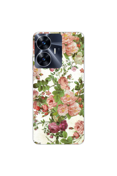Other Realme Note 50 Pink roses 2 Transparent Silicone TPU Θήκη