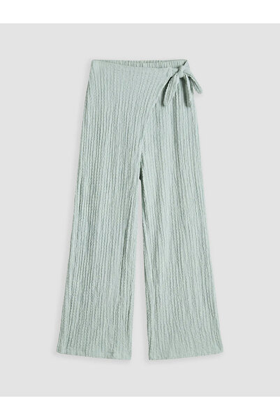 LC Waikiki Blue Tie-Dye Detailed Wide-Leg Girls' Sweatpants