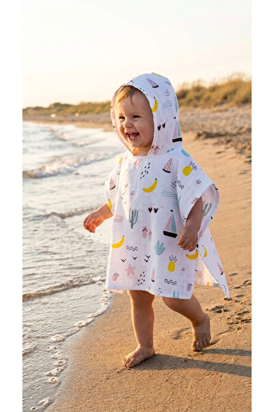 BABYNENA Baby&Child Muslin Sea Poncho, 100% Cotton Muslin