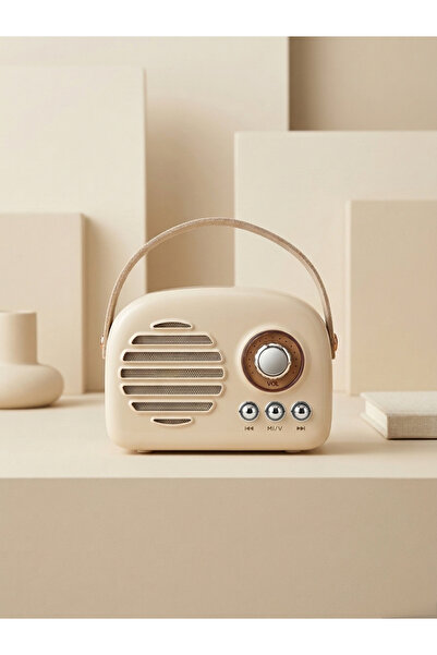 TB NB CONCEPT KTS-1682 Mini Retro Bluetooth Hoparlör USB/SD Girişli Şarj Edil...