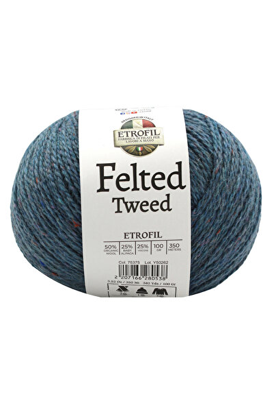 Etrofil Filcana pređa za pletenje od tvida Deep Sea 50% organska merino vuna ...