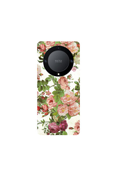 Other Honor Magic5 Lite 5G Pink roses 2 Transparent Silicone TPU Θήκη