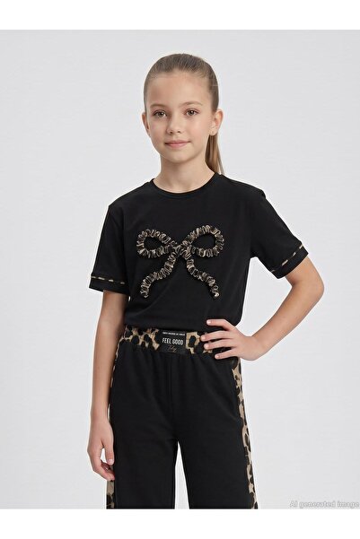Beneti Tricou pentru fete 10-14 ani - Negru