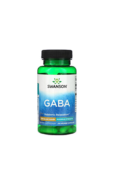 SWANSON GABA Μέγιστη Δόση 750mg 60 Κάψουλες